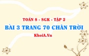 Bài 3 trang 70 Toán 8 Chân trời sáng tạo Tập 2